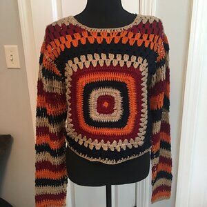 Zara Granny Square Pullover - Size Small